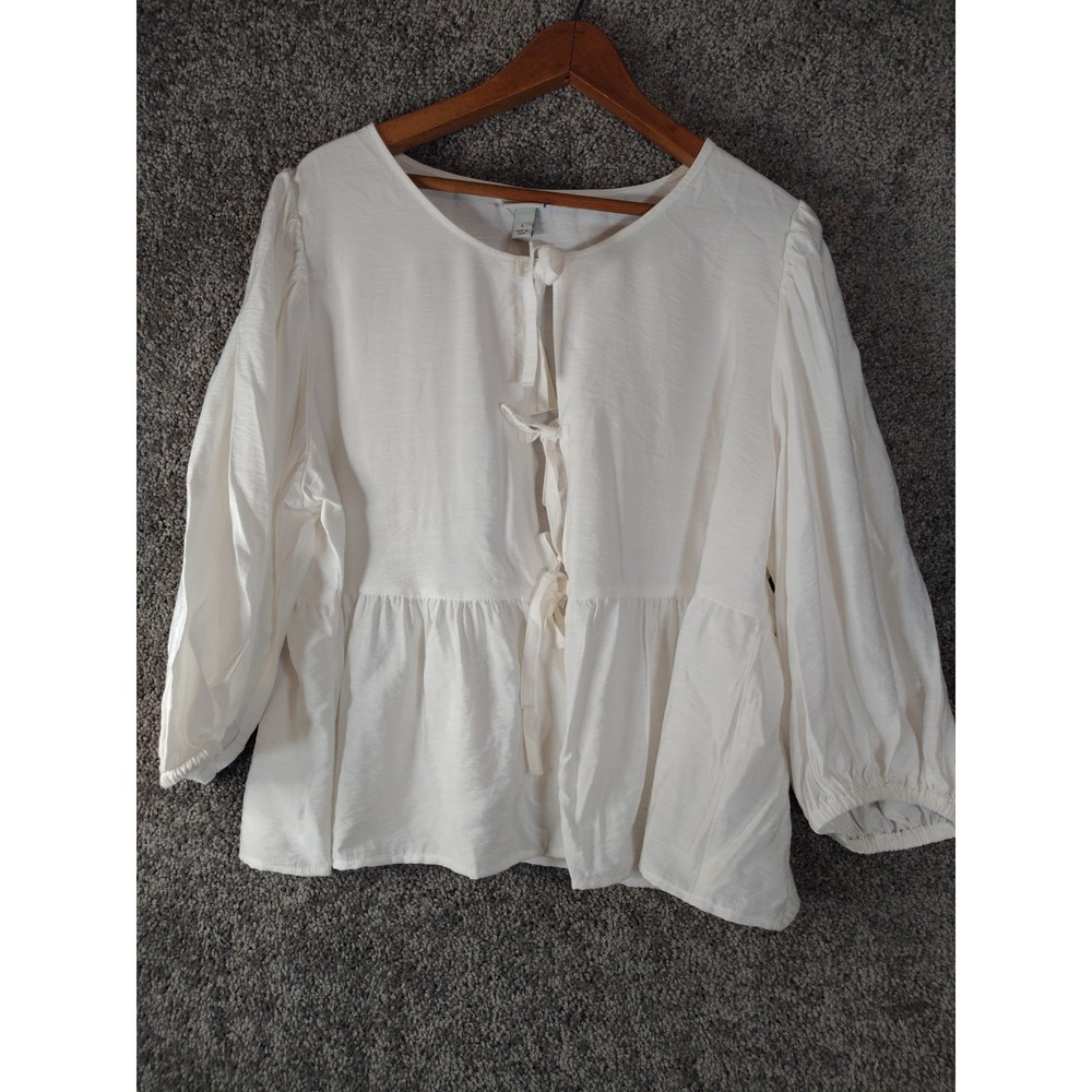 A New Day Women's Dress Shirt White Size L